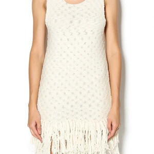 3/$25 Do + Be Sleeveless Fringe Sweater Dress S